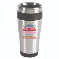 Funny Introverted But Willing To Discuss Felting 16oz Travel Tumbler