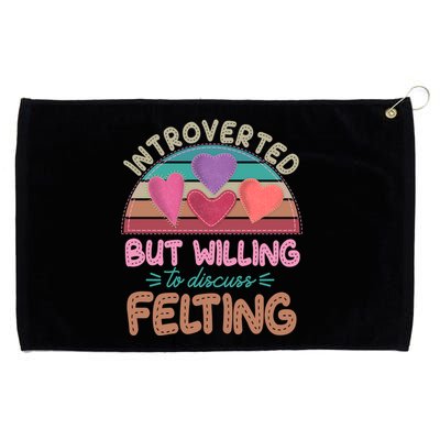 Funny Introverted But Willing To Discuss Felting Grommeted Golf Towel