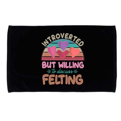Funny Introverted But Willing To Discuss Felting Microfiber Hand Towel