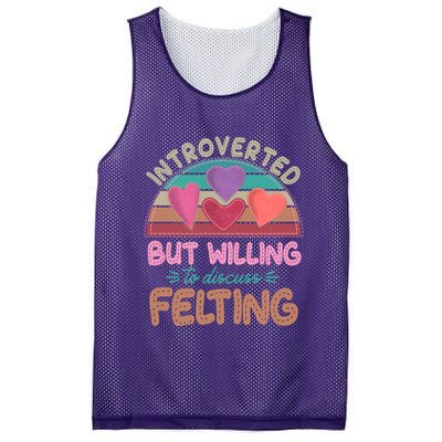 Funny Introverted But Willing To Discuss Felting Mesh Reversible Basketball Jersey Tank