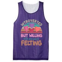Funny Introverted But Willing To Discuss Felting Mesh Reversible Basketball Jersey Tank
