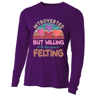 Funny Introverted But Willing To Discuss Felting Cooling Performance Long Sleeve Crew