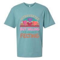 Funny Introverted But Willing To Discuss Felting Sueded Cloud Jersey T-Shirt