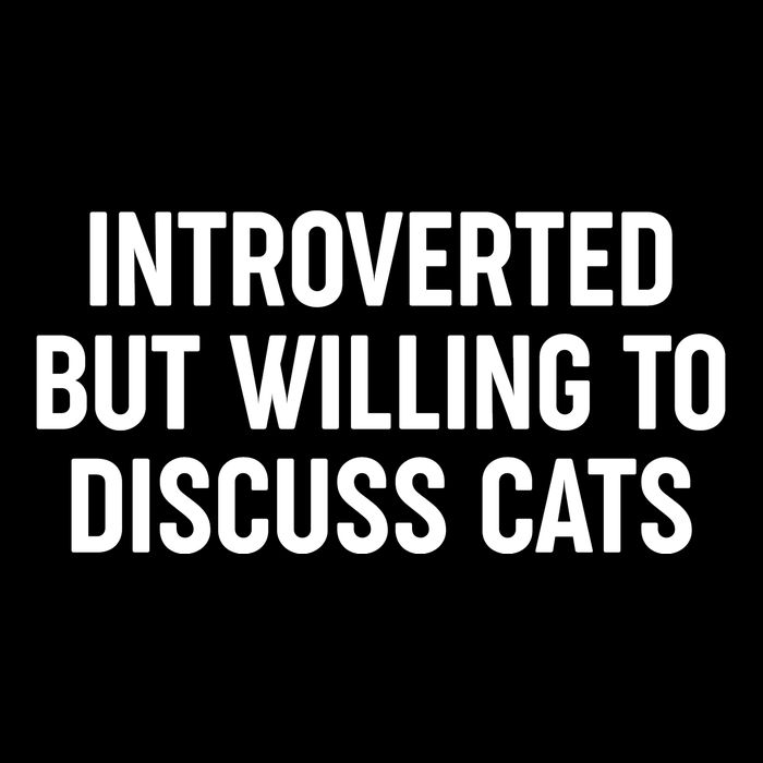 Funny Introverted But Willing To Discuss Cats 16 in Basic Backpack