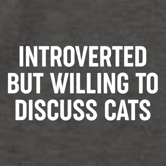Funny Introverted But Willing To Discuss Cats Vector Backpack