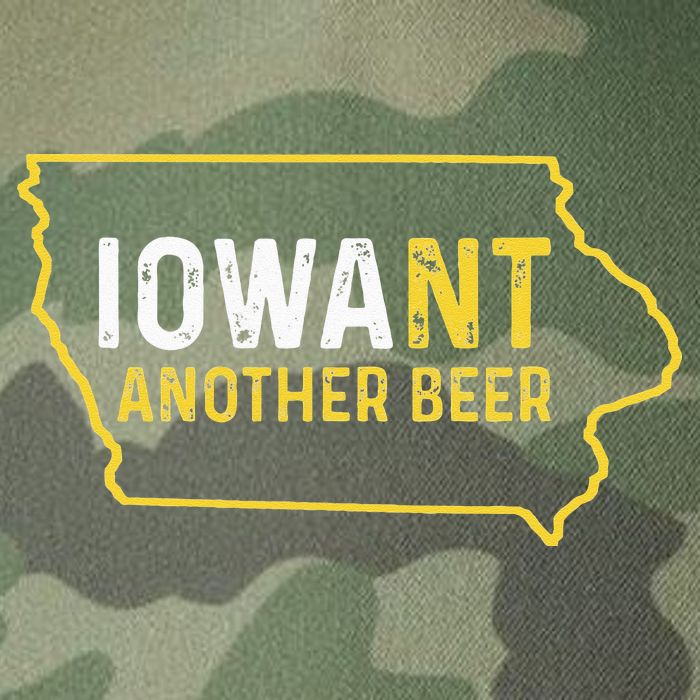 Funny Iowa Beer Distressed Iowa State Map Legacy Tie Dye Trucker Hat