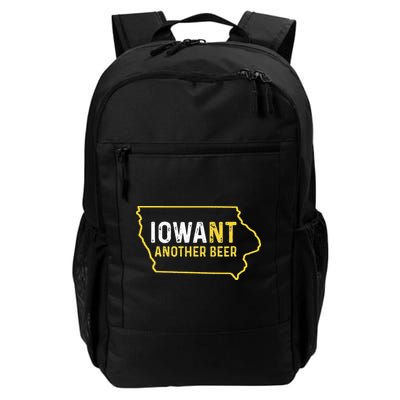 Funny Iowa Beer Distressed Iowa State Map Backpack