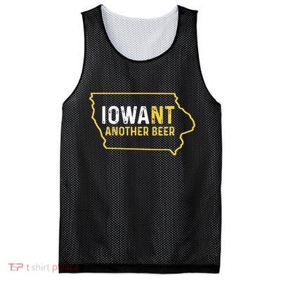 Funny Iowa Beer Distressed Iowa State Map Mesh Reversible Basketball Jersey Tank
