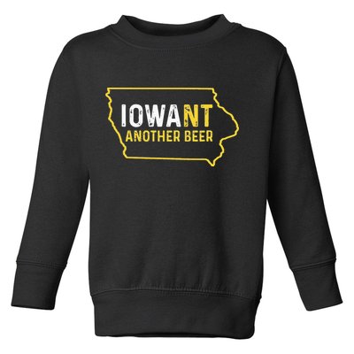 Funny Iowa Beer Distressed Iowa State Map Toddler Sweatshirt