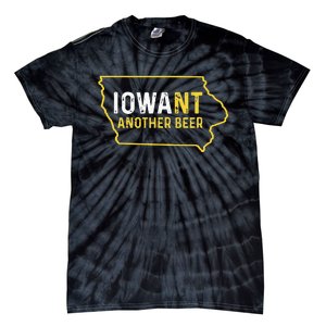 Funny Iowa Beer Distressed Iowa State Map Tie-Dye T-Shirt