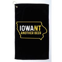 Funny Iowa Beer Distressed Iowa State Map Golf Towel
