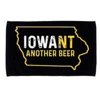 Funny Iowa Beer Distressed Iowa State Map Microfiber Hand Towel