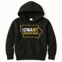 Funny Iowa Beer Distressed Iowa State Map Kids Hoodie