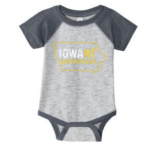 Funny Iowa Beer Distressed Iowa State Map Infant Baby Jersey Bodysuit