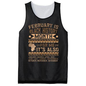 February Is Black History Month African American Mesh Reversible Basketball Jersey Tank