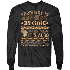 February Is Black History Month African American Tie-Dye Long Sleeve Shirt