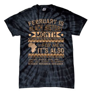 February Is Black History Month African American Tie-Dye T-Shirt