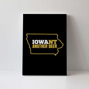 Funny Iowa Beer Distressed Iowa State Map Canvas