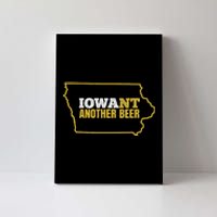 Funny Iowa Beer Distressed Iowa State Map Canvas