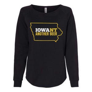 Funny Iowa Beer Distressed Iowa State Map Womens California Wash Sweatshirt