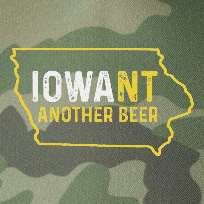 Funny Iowa Beer Distressed Iowa State Map Legacy Tie Dye Trucker Hat