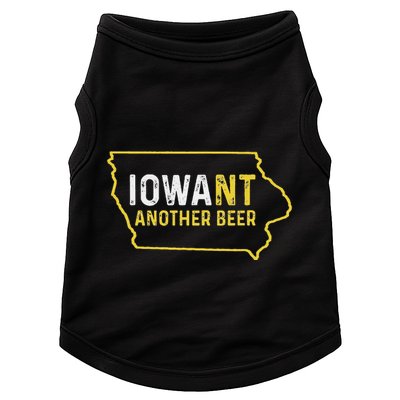 Funny Iowa Beer Distressed Iowa State Map Doggie Tank