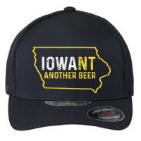 Funny Iowa Beer Distressed Iowa State Map Flexfit Unipanel Trucker Cap
