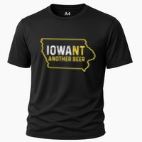 Funny Iowa Beer Distressed Iowa State Map Performance Shirt