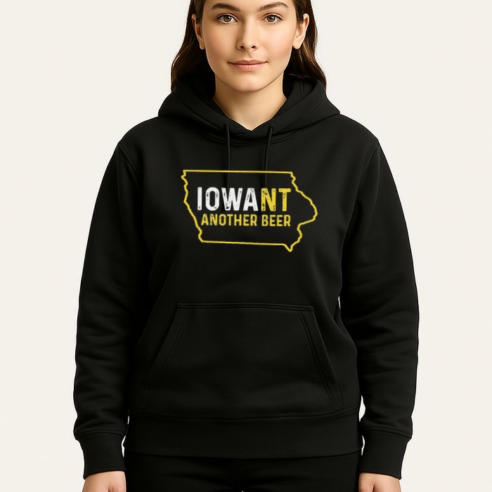Funny Iowa Beer Distressed Iowa State Map Hoodie