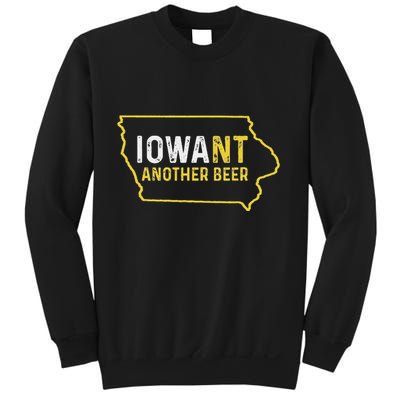 Funny Iowa Beer Distressed Iowa State Map Sweatshirt