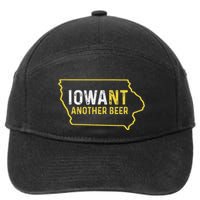 Funny Iowa Beer Distressed Iowa State Map 7-Panel Snapback Hat