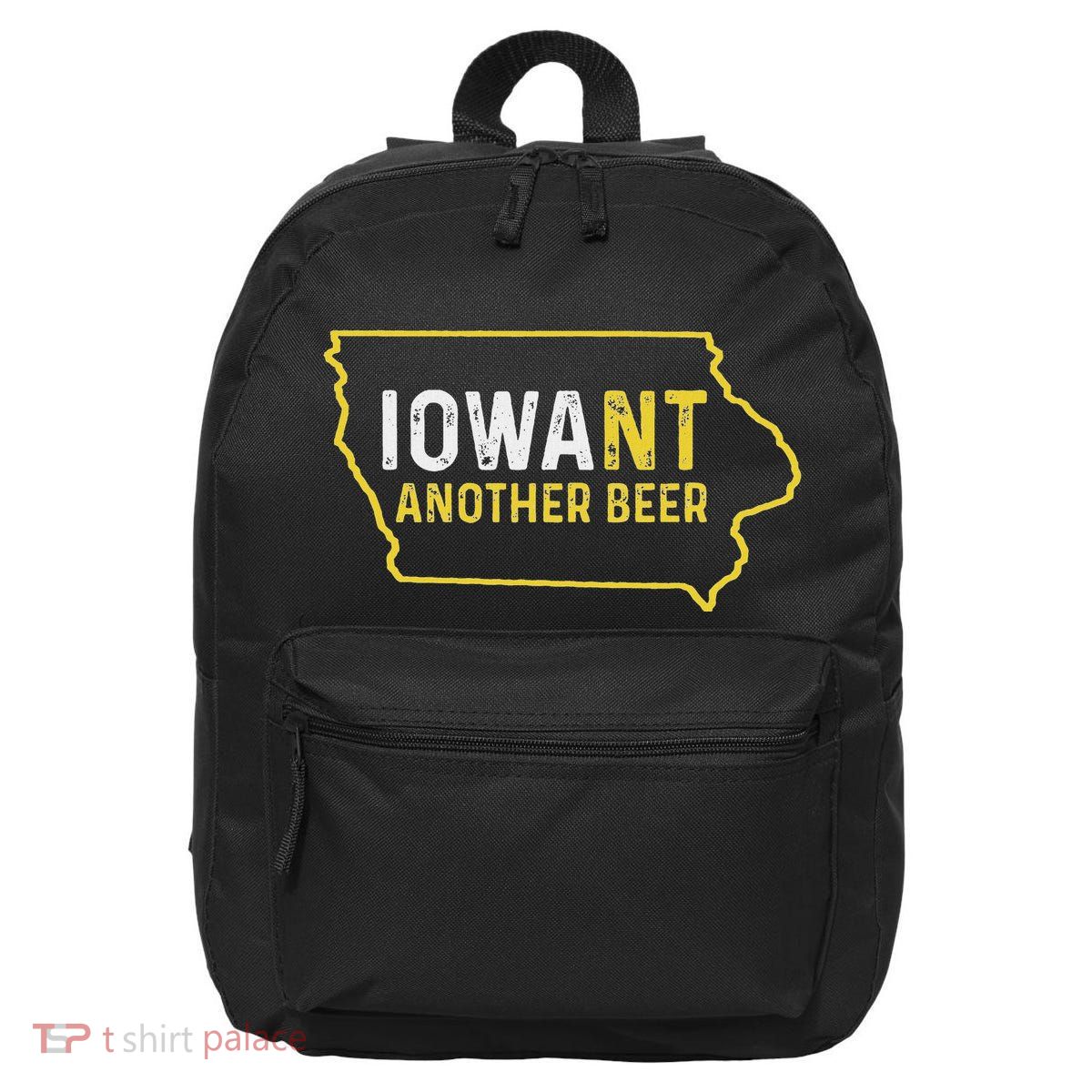 Funny Iowa Beer Distressed Iowa State Map 16 in Basic Backpack