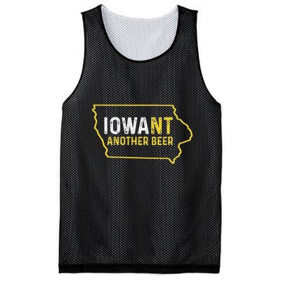Funny Iowa Beer Distressed Iowa State Map Mesh Reversible Basketball Jersey Tank