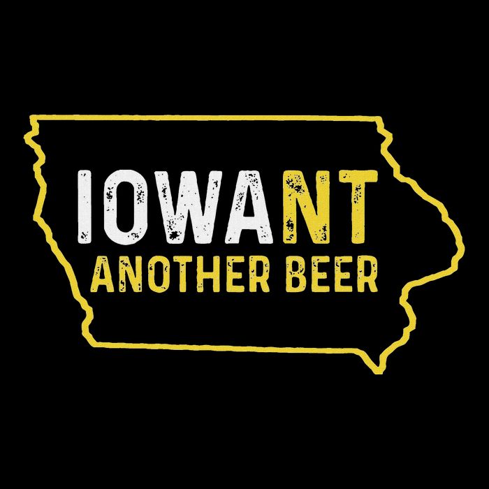 Funny Iowa Beer Distressed Iowa State Map Youth Performance Sprint T-Shirt