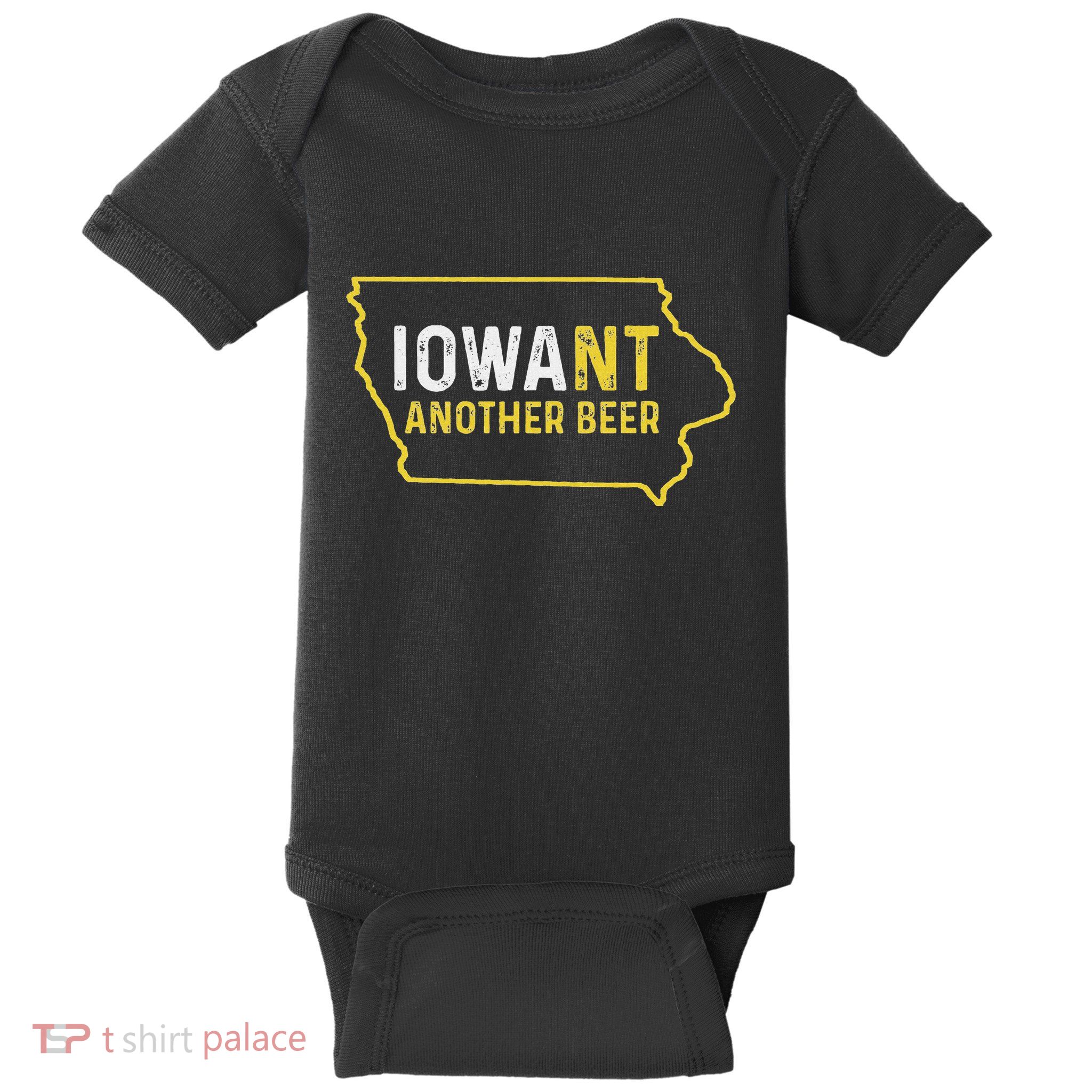 Funny Iowa Beer Distressed Iowa State Map Baby Bodysuit