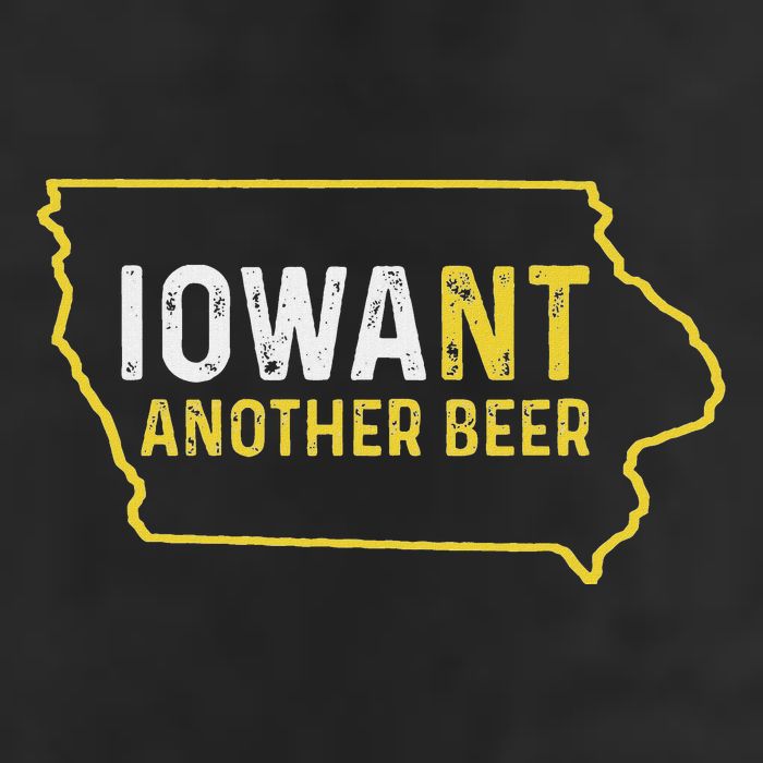 Funny Iowa Beer Distressed Iowa State Map Trucker Hat