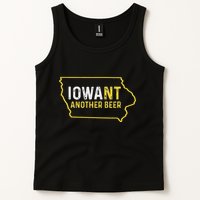 Funny Iowa Beer Distressed Iowa State Map Tank Top