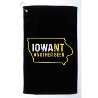 Funny Iowa Beer Distressed Iowa State Map Golf Towel