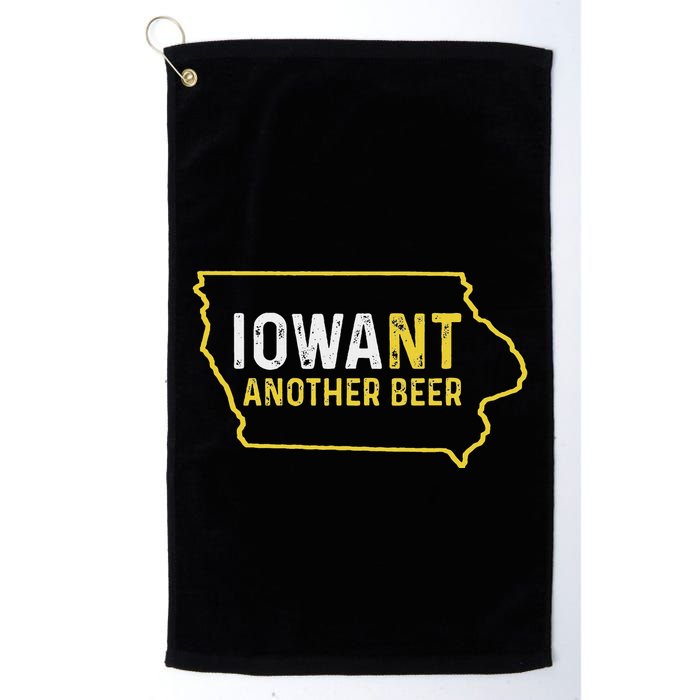Funny Iowa Beer Distressed Iowa State Map Golf Towel