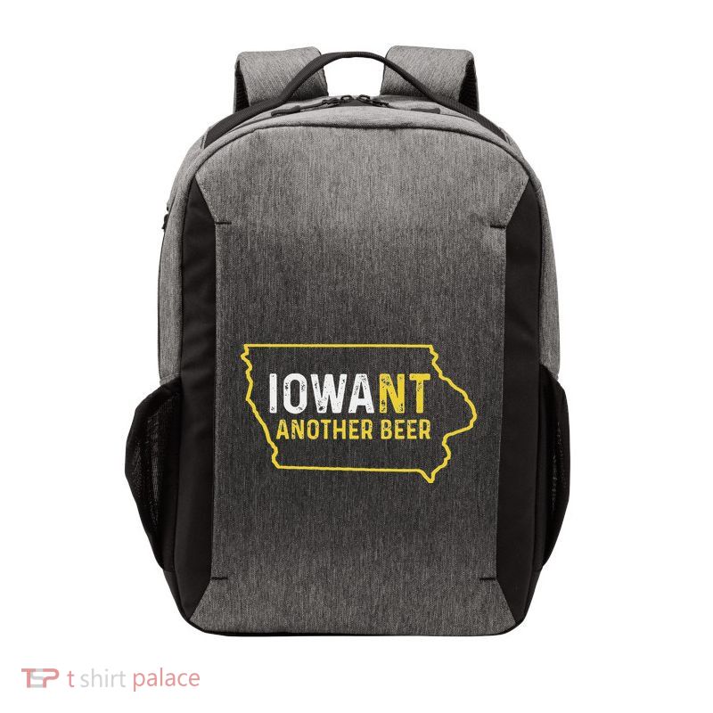 Funny Iowa Beer Distressed Iowa State Map Vector Backpack