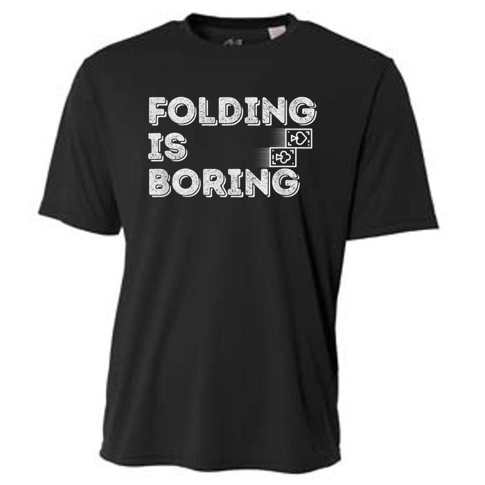 Folding Is Boring Poker Card Player Cooling Performance Crew T-Shirt