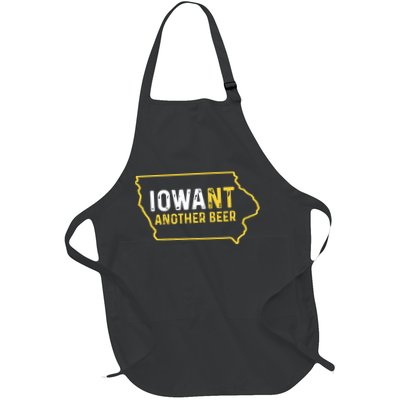 Funny Iowa Beer Distressed Iowa State Map Apron