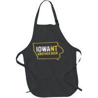 Funny Iowa Beer Distressed Iowa State Map Apron