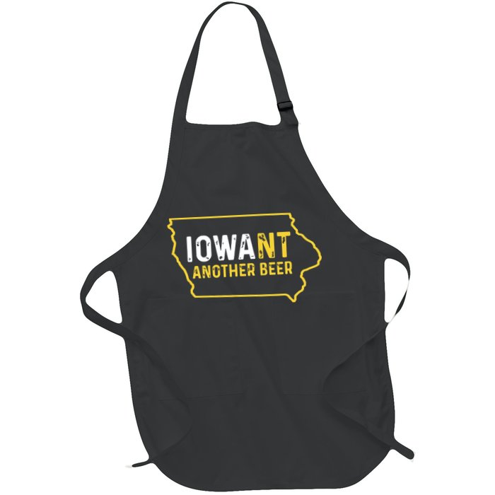 Funny Iowa Beer Distressed Iowa State Map Apron