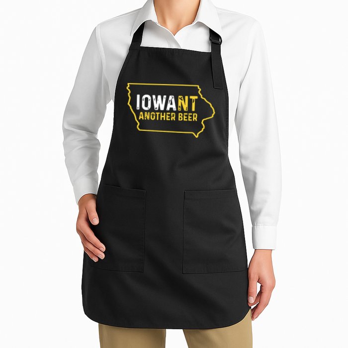 Funny Iowa Beer Distressed Iowa State Map Apron