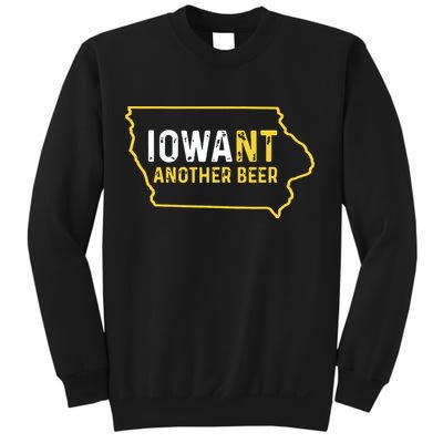 Funny Iowa Beer Distressed Iowa State Map Sweatshirt