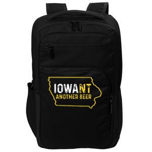 Funny Iowa Beer Distressed Iowa State Map Impact Tech Backpack