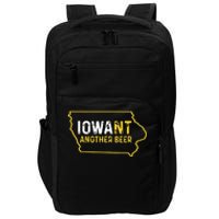 Funny Iowa Beer Distressed Iowa State Map Impact Tech Backpack