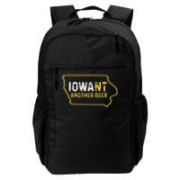 Funny Iowa Beer Distressed Iowa State Map Daily Commute Backpack