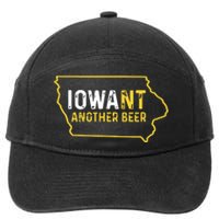 Funny Iowa Beer Distressed Iowa State Map 7-Panel Snapback Hat